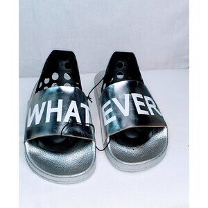 Silver Women's Slides